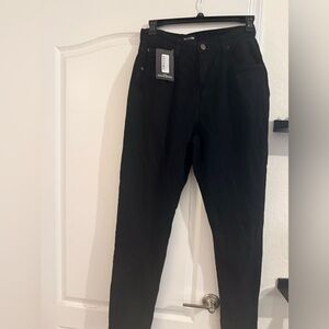 NWT PrettyLittleThing Shape Black High Waist Mom 90s Jeans